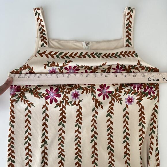 Vintage Alfred Shaheen Dress Womens small Cream Floral Maxi Hawaiian Boho 70s - Picture 8 of 11